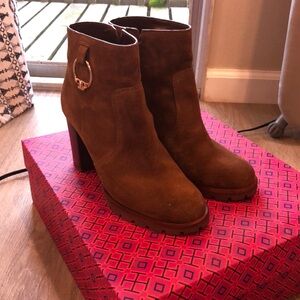 Tory Burch brown suede boots